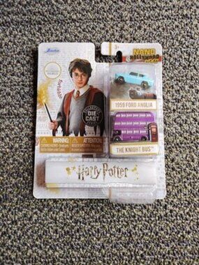 Toys Nano Hollywood Rides Harry Potter 1959 Ford Anglia & Knight Bus 2-Pack D...